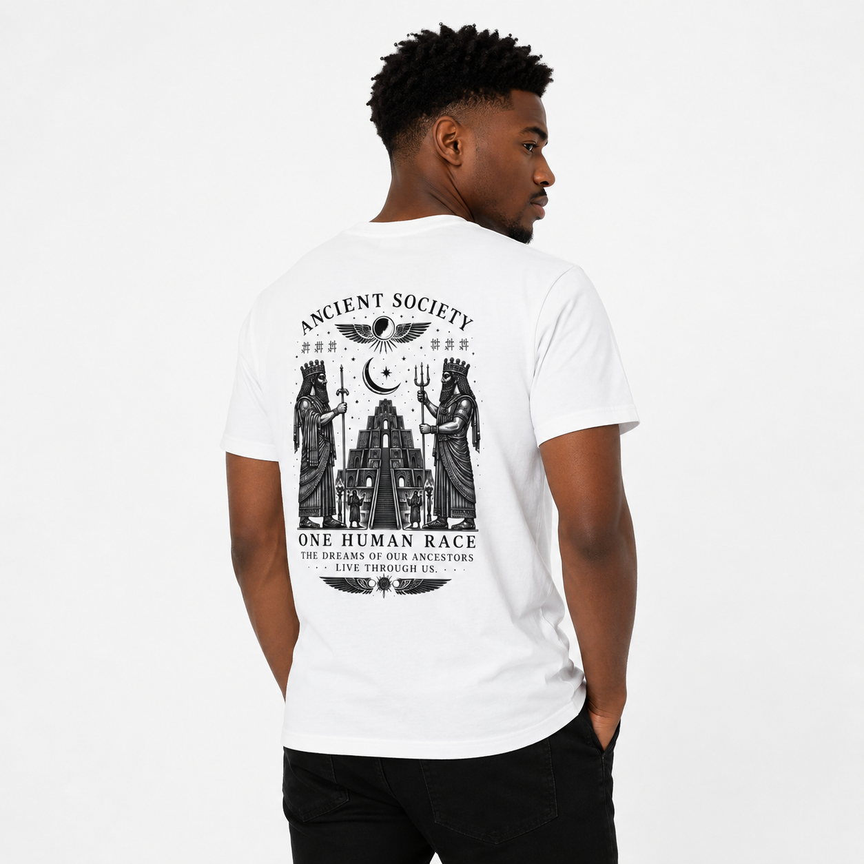 Ancient Society™ Softstyle T-Shirt | One Human Race Graphic
