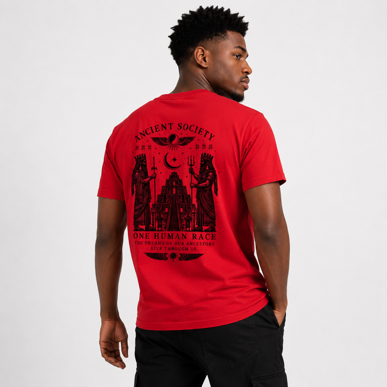 Ancient Society™ Softstyle T-Shirt | One Human Race Graphic