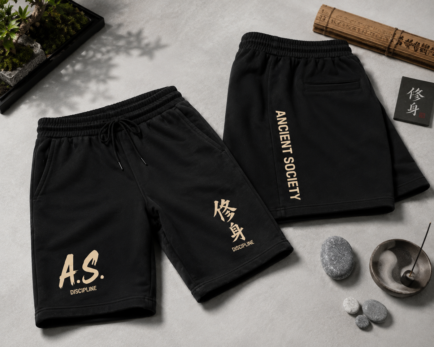 Ancient Society - Discipline-  Fleece Shorts